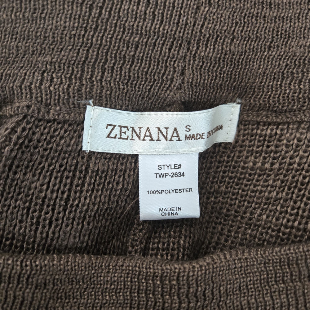 Zenana Two Piece Knit Sweater & Shorts Set - Mocha Brown - Size Small - Picture 5 of 7